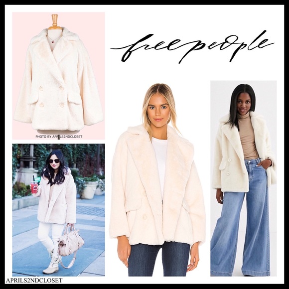 FREE PEOPLE BOHO TEDDY COAT FAUX FUR JACKET A2C - Picture 6 of 15